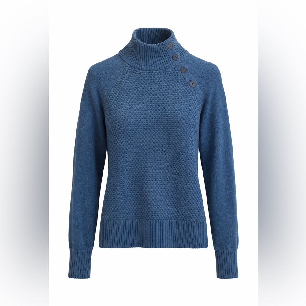 The North Face Women’s Wool Blend Button Down Mock Neck Sweater Size L